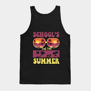 Retro Last Day Of School Schools Out For Summer Teacher Gift Tank Top